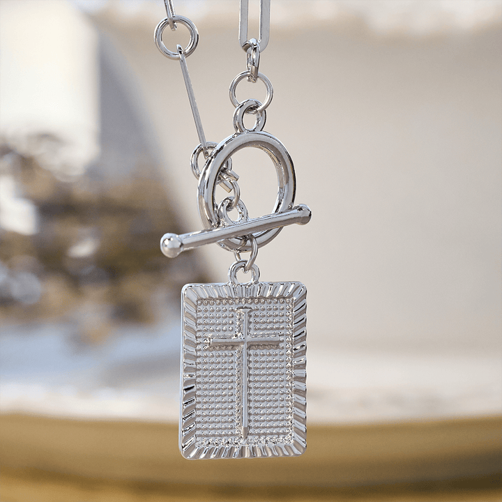 Christianartworkshop Cross Tag Necklace: Daily Reminder of Faith & Artistic Craft for Believers - image 9