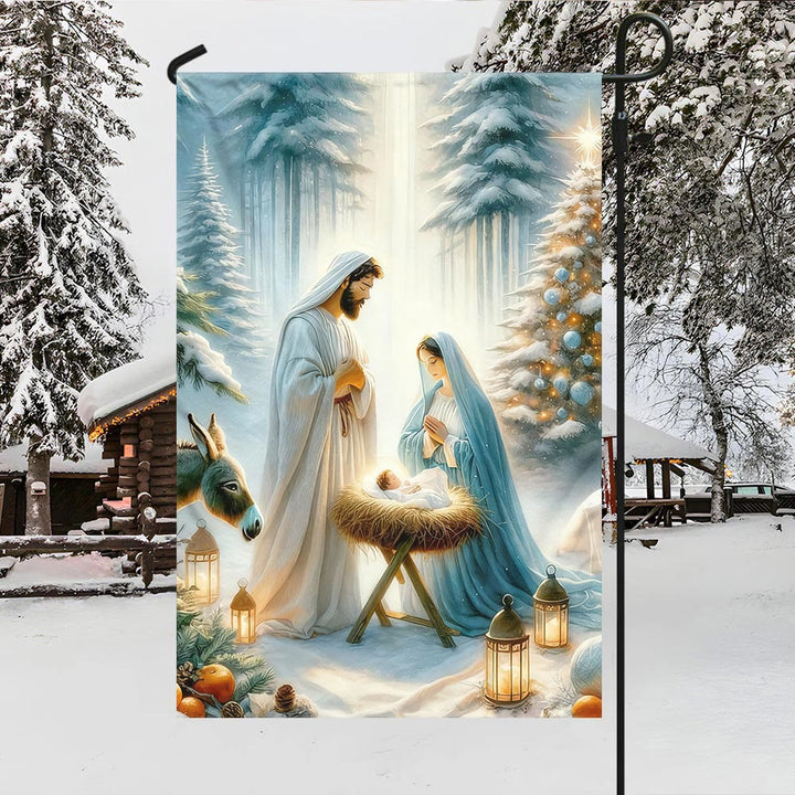 Christianartworkshop Jesus Is the Reason Nativity Garden Flag: Faith & Joy Reminder for Yards - B - 90×150cm (3×5 ft.) - image 6