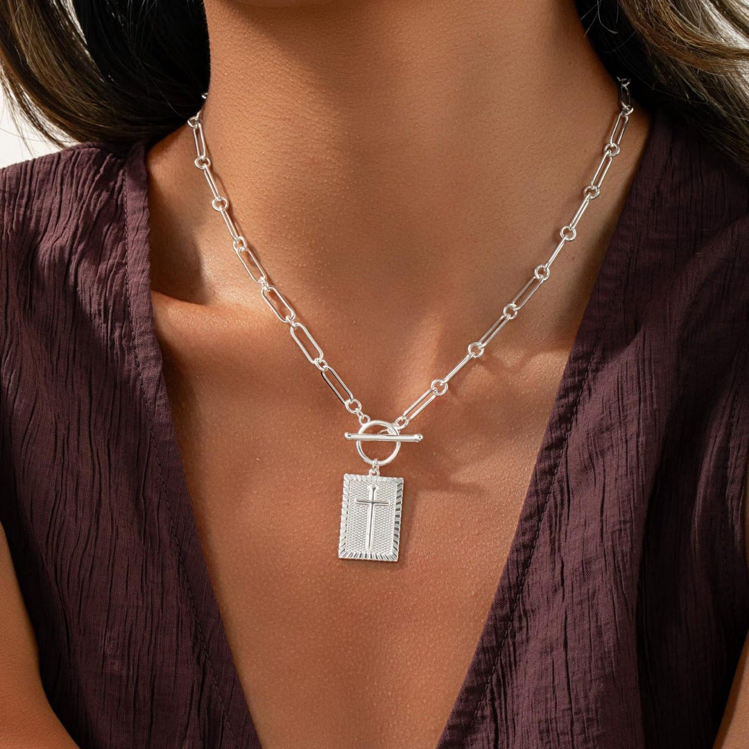 Christianartworkshop Cross Tag Necklace: Daily Reminder of Faith & Artistic Craft for Believers - image 7