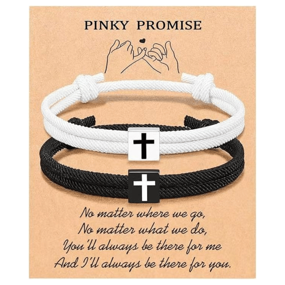 Christianartworkshop Milano Rope Cross Bracelet with Gift Card: Thoughtful Blessing for Baptism & Milestones - To Couple - image 0