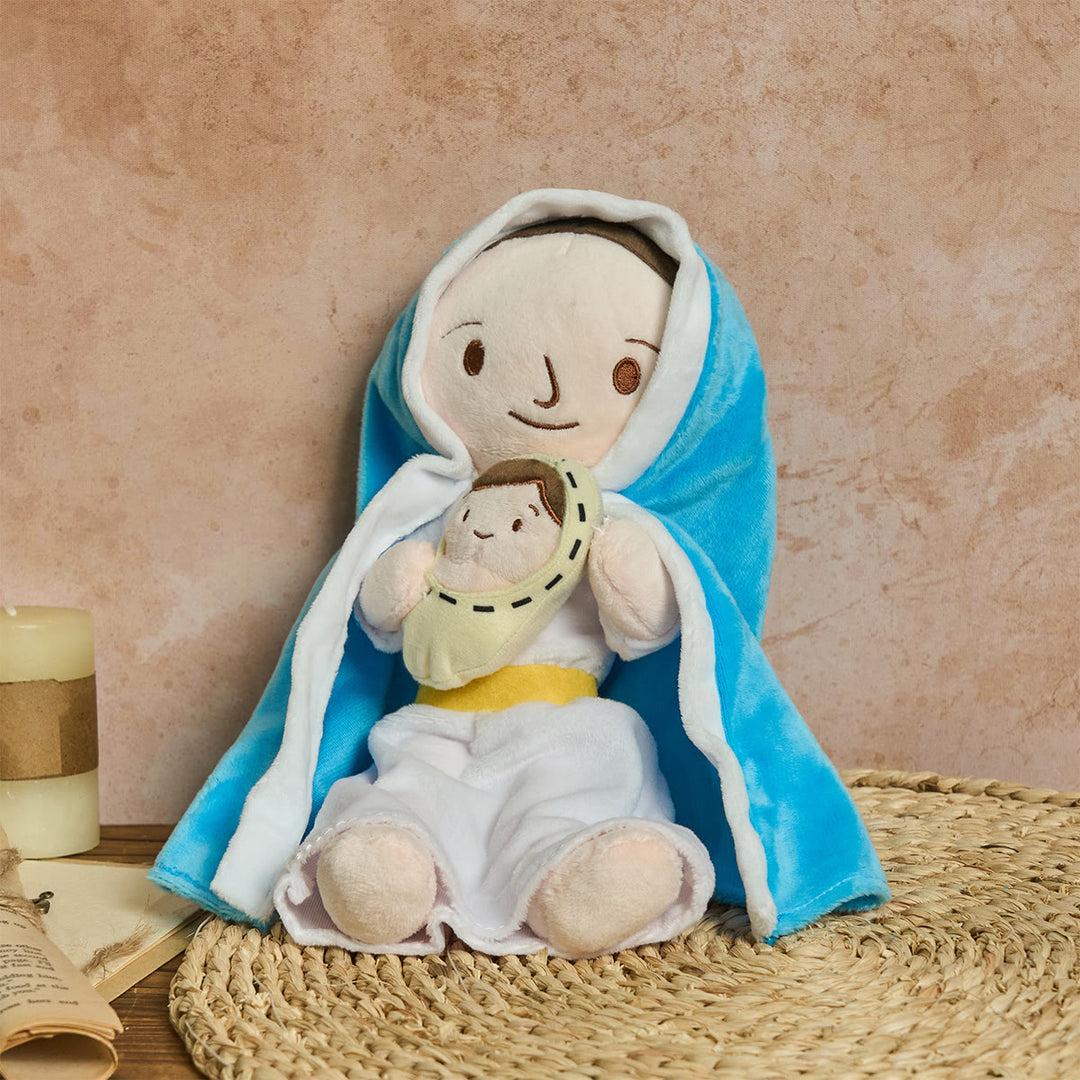 Christianartworkshop Gentle Jesus & Mary Plush Set: Constant Grace Reminder for Homes - Mary - image 0