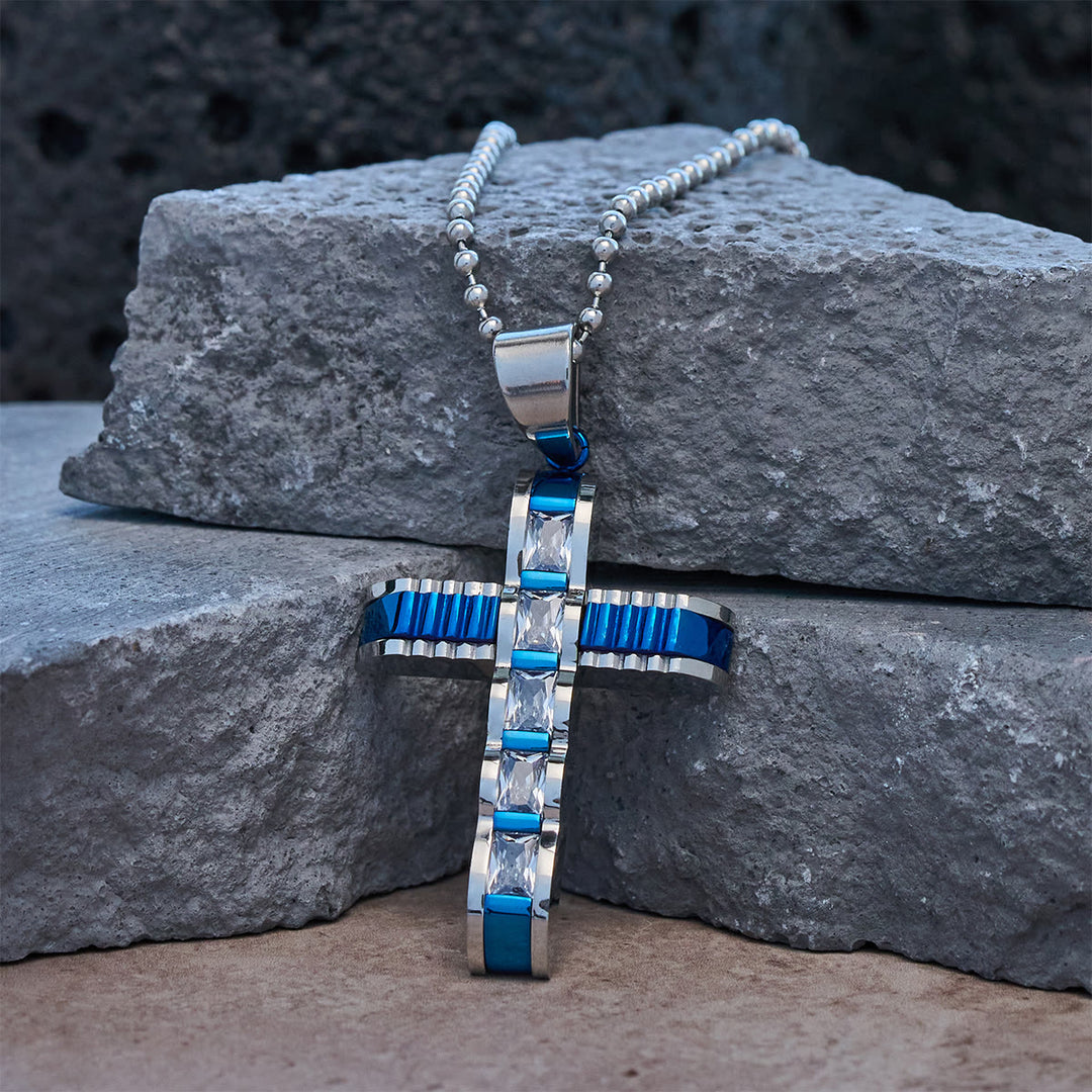 FREE Today: 4-Color Alloy Zircon Cross Necklace: Small Daily Faith Token for Personal Style - image 2