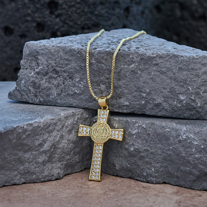 Christianartworkshop St. Benedict Emblem Series Cross Necklace: Faith & Grace Reminder for Daily Wear - image 5
