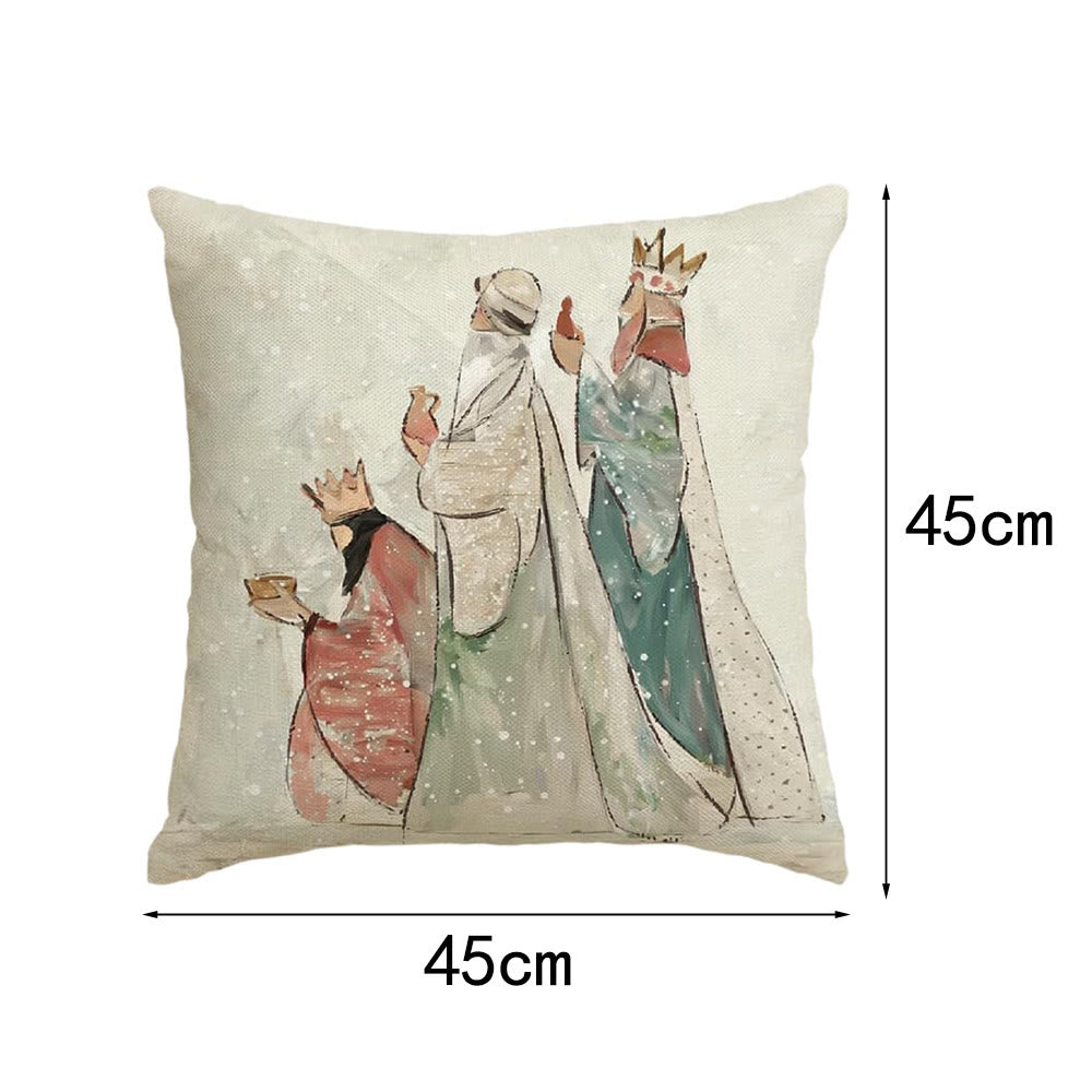 Christianartworkshop Holy Night Pillow Set: Stylish Faith Token for Cozy Decor - B - 45*45cm - image 9