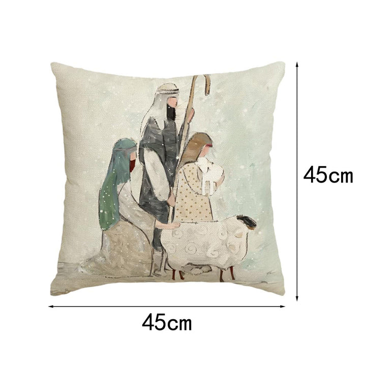 Christianartworkshop Holy Night Pillow Set: Stylish Faith Token for Cozy Decor - C - 45*45cm - image 12