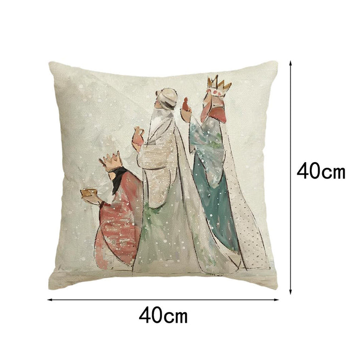 Christianartworkshop Holy Night Pillow Set: Stylish Faith Token for Cozy Decor - B - 40*40cm - image 8