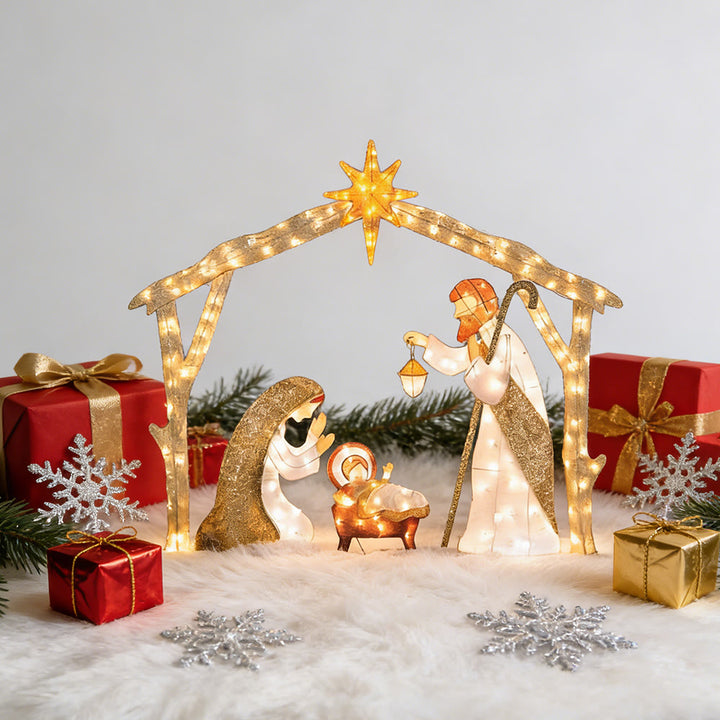 Christianartworkshop Illuminated Nativity Scene: A Glowing Tribute to Christmas Faith & Wonder - image 5