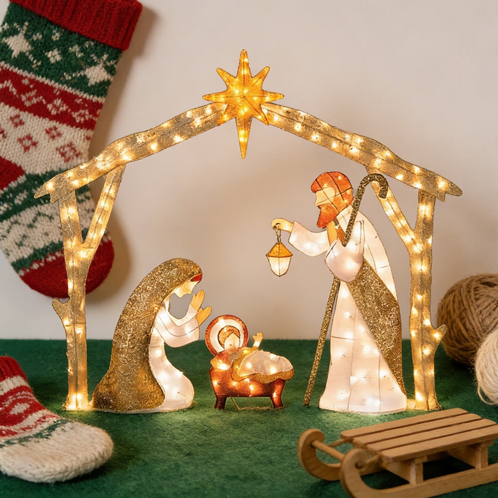 Christianartworkshop Illuminated Nativity Scene: A Glowing Tribute to Christmas Faith & Wonder - image 8