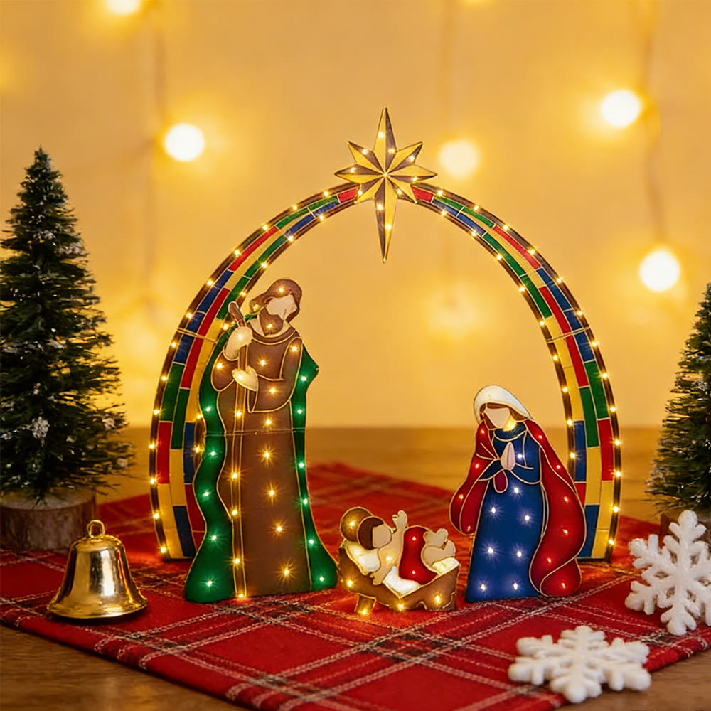 Christianartworkshop Nativity Star Light Deco Series: Divine Presence & Christmas Reverence - Nativity Scene - 2 - image 1