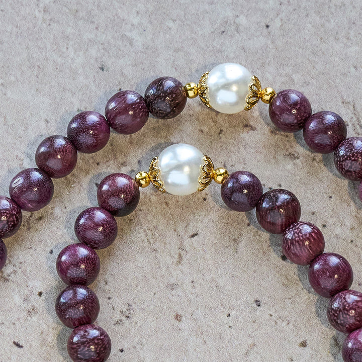 Christianartworkshop Elegant Perilla Wood Devotion Rosary with Our Lady & Crucifix - image 8