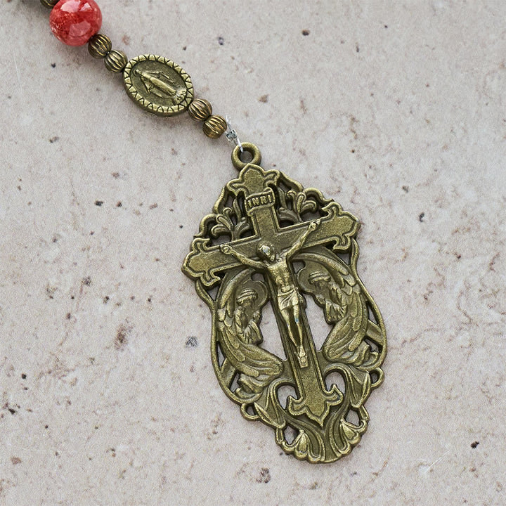 Christianartworkshop Oil-Painting Glass Rosary, Bracelet: Faith & Grace Reminder for Quiet Moments - image 9