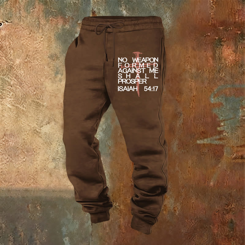 Christianartworkshop Isaiah 54:17 Sweatpants: Faithful Companion for Daily Routines - Brown - 2XL - image 21