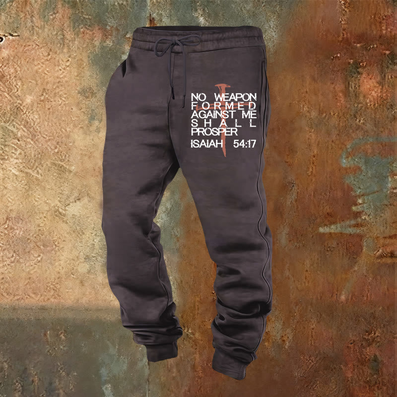 Christianartworkshop Isaiah 54:17 Sweatpants: Faithful Companion for Daily Routines - Dark Grey - 2XL - image 13
