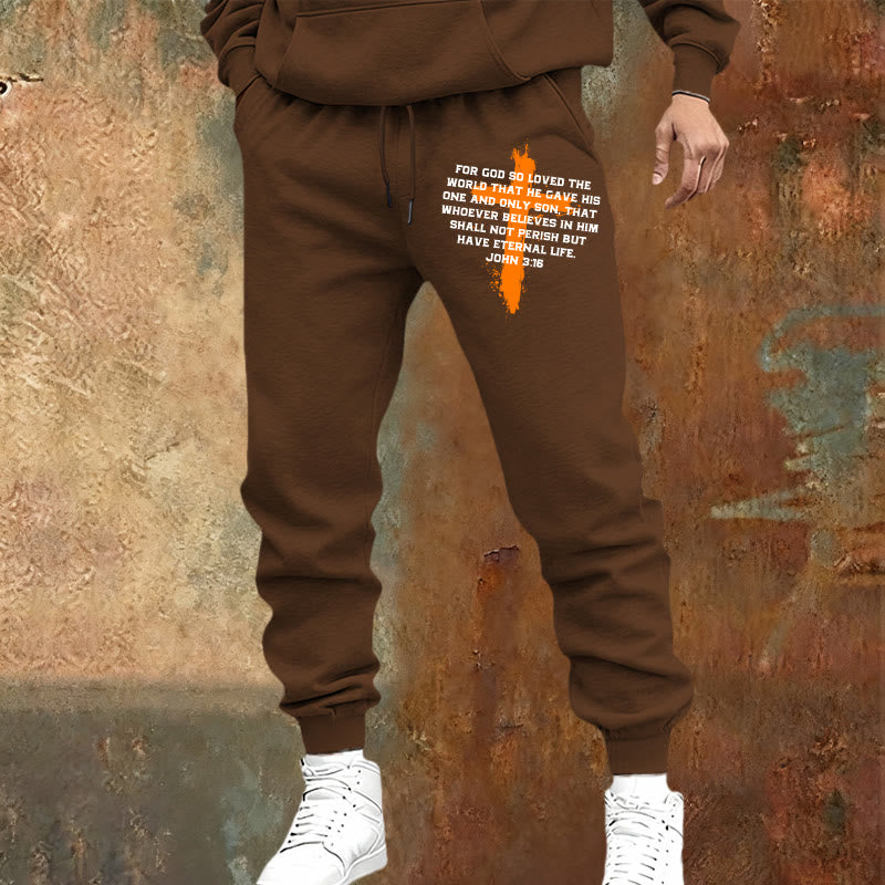 Christianartworkshop John 3:16 Sweatpants: Daily Wear with Gracious Faith - image 1