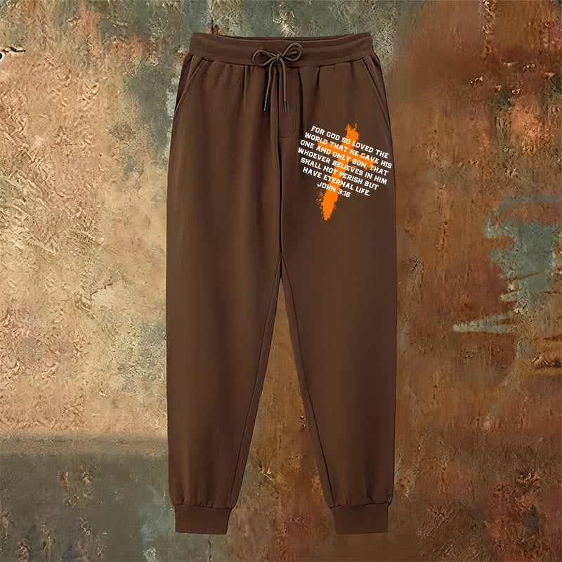 Christianartworkshop John 3:16 Sweatpants: Daily Wear with Gracious Faith - image 2