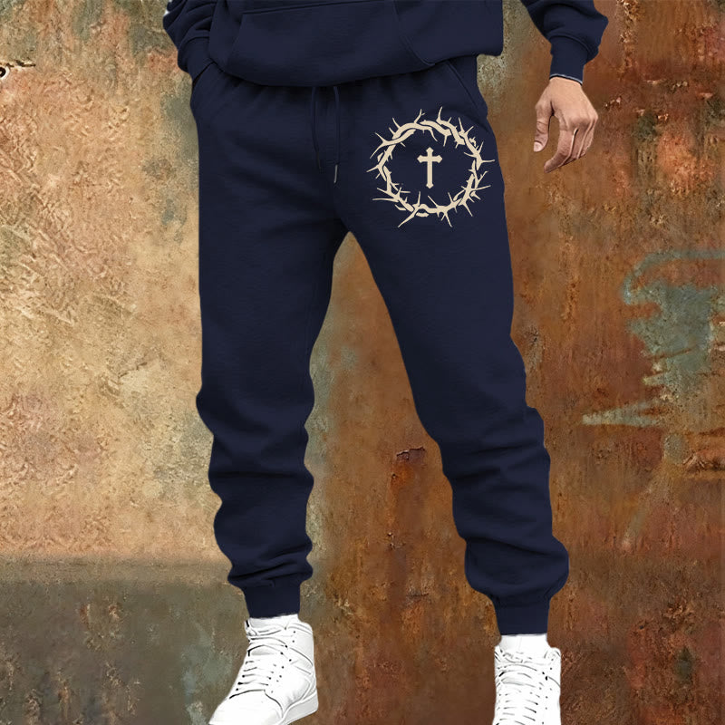 Christianartworkshop Crown of Thorns & Cross Sweatpants: Comfort Woven with Redemptive Grace - image 21