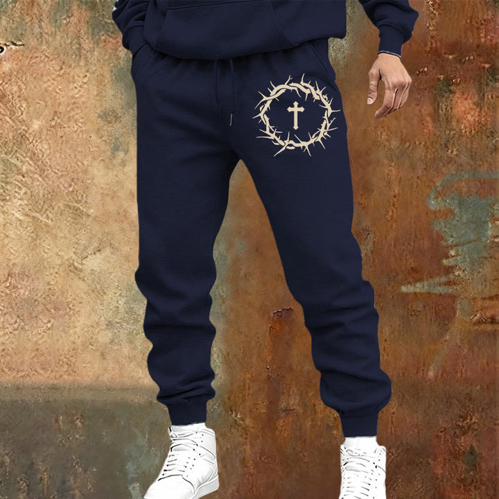 Christianartworkshop Crown of Thorns & Cross Sweatpants: Comfort Woven with Redemptive Grace - image 21