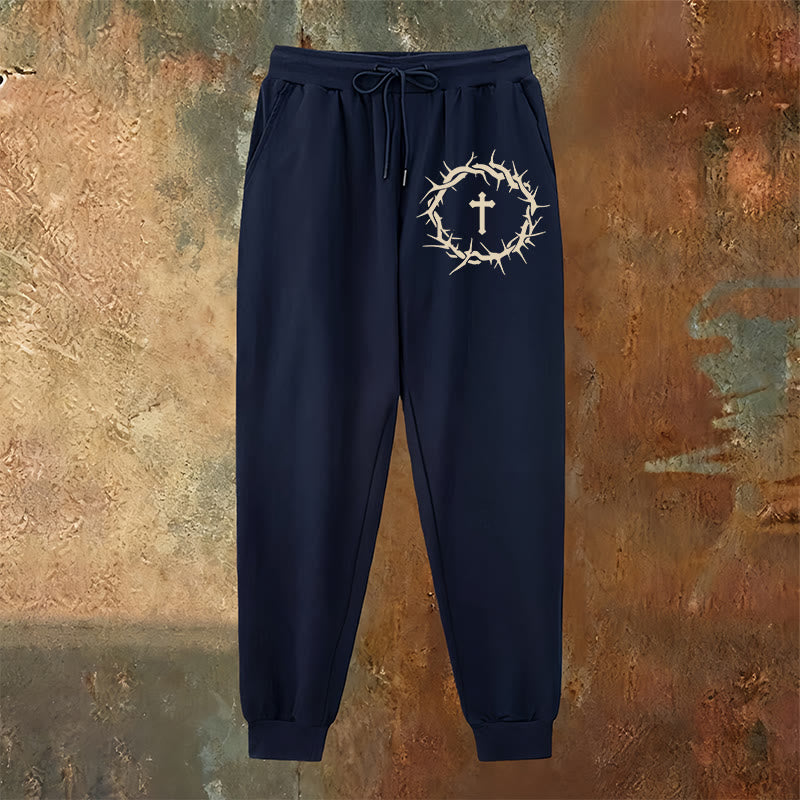 Christianartworkshop Crown of Thorns & Cross Sweatpants: Comfort Woven with Redemptive Grace - image 22