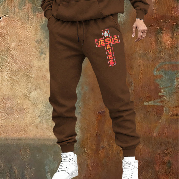 Christianartworkshop Cross & "Jesus Saves" Sweatpants: Daily Wear Tied to His Promise - image 14