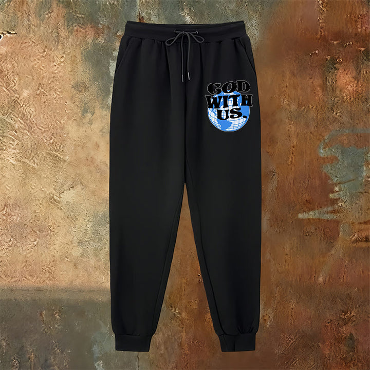 Christianartworkshop Globe & God With Us Sweatpants: Cozy Reminders of His Nearness - image 7