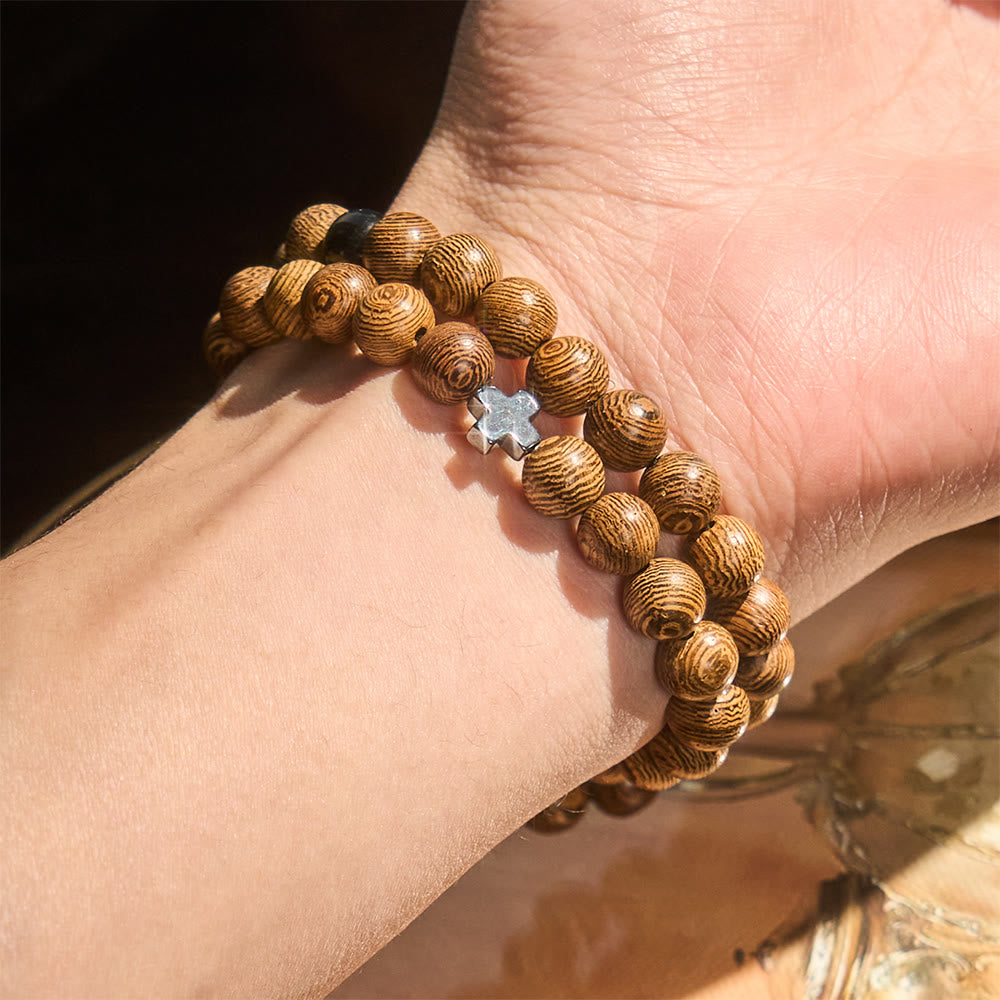 FREE Today: Layered Wooden Cross Bracelet: Quiet Devotion for Everyday Moments - image 1
