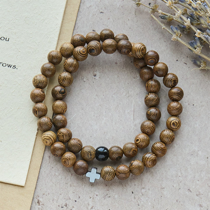 FREE Today: Layered Wooden Cross Bracelet: Quiet Devotion for Everyday Moments - image 2