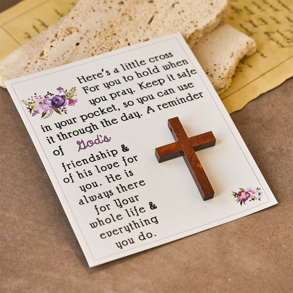 Christianartworkshop Floral Card Pocket Cross: Quiet Faith Companion for Daily Moments - image 3