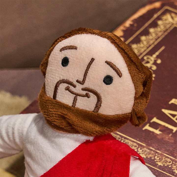 Christianartworkshop Faith-Filled Red Robe Jesus Plush: Soothing Companion for Quiet Moments - image 3