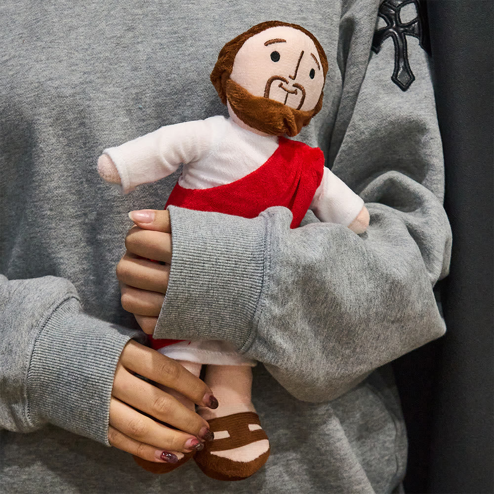 Christianartworkshop Faith-Filled Red Robe Jesus Plush: Soothing Companion for Quiet Moments - image 1
