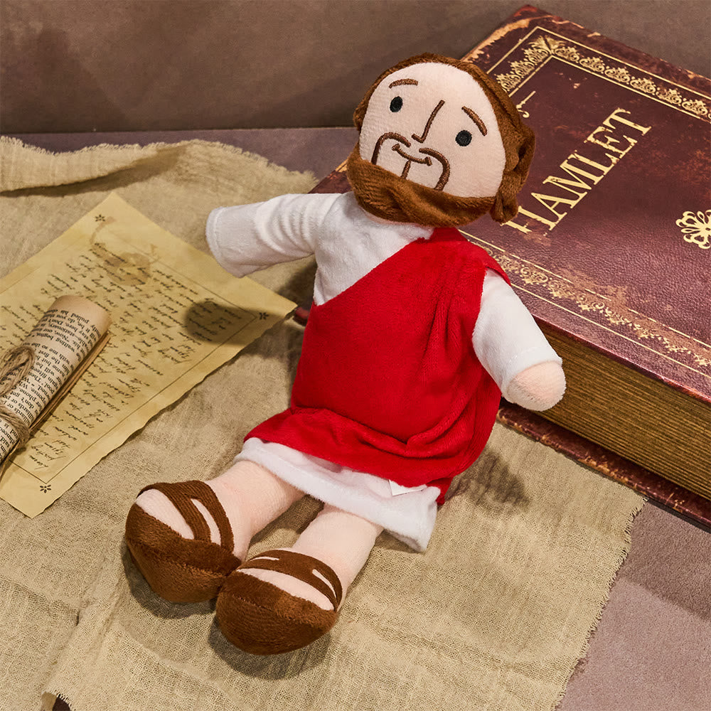 Christianartworkshop Faith-Filled Red Robe Jesus Plush: Soothing Companion for Quiet Moments - image 2
