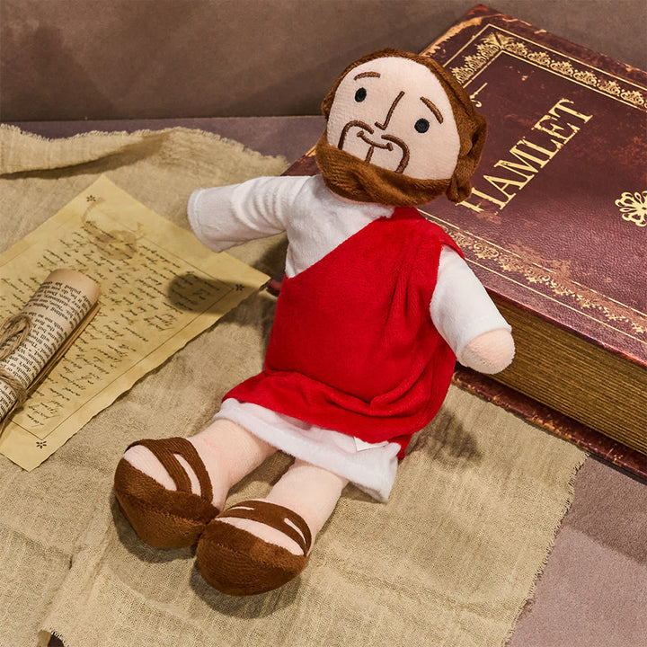 Christianartworkshop Faith-Filled Red Robe Jesus Plush: Soothing Companion for Quiet Moments - image 2