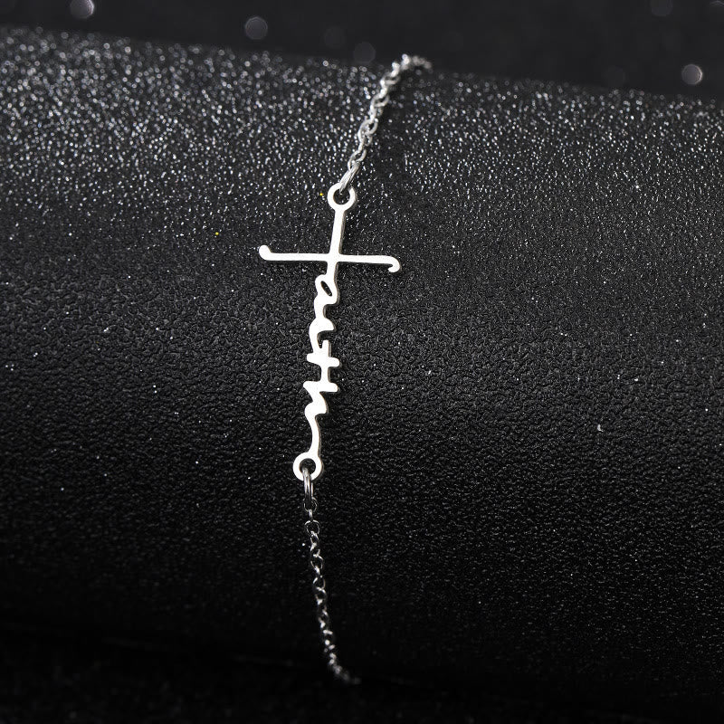 Christianartworkshop Cross & Faith Bracelet: Delicate Companion of Grace & Hope - Faith - Silver - image 8