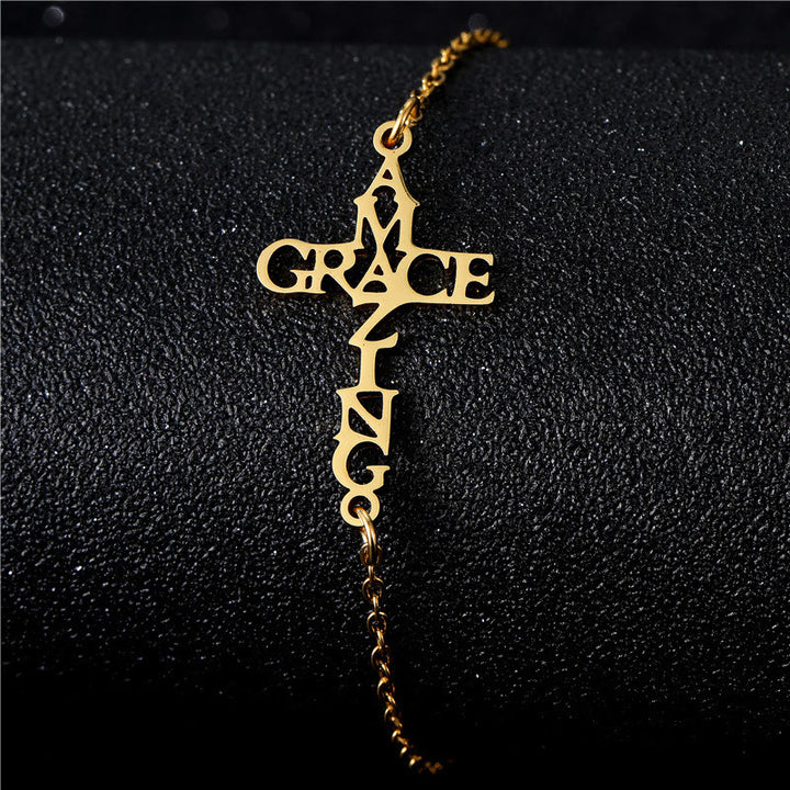 FREE Today: Cross & Faith Bracelet: Delicate Companion of Grace & Hope - AMAZING GRACE - Golden - image 5