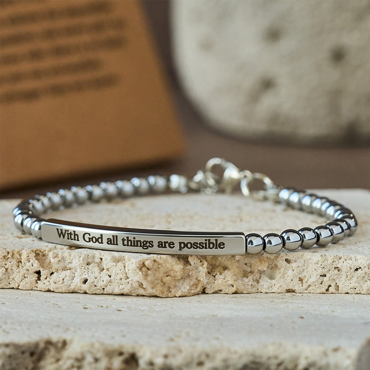 FREE Today: Matthew 19:26 & German Psalm 46:5 Bracelet with Gift Card: Quiet Reminder of Divine Presence - image 2