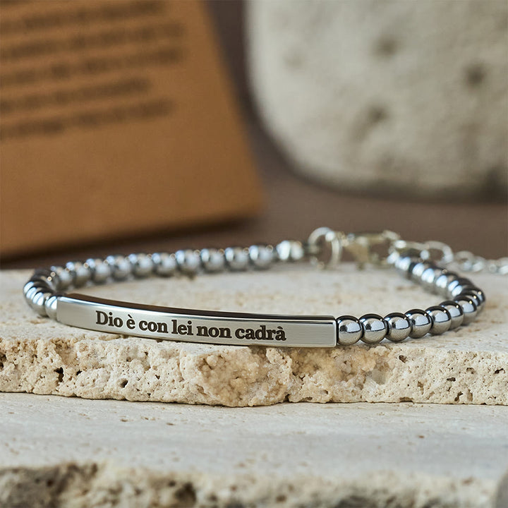 Christianartworkshop Matthew 19:26 & German Psalm 46:5 Bracelet: Quiet Reminder of Divine Presence - German Salmo 46:5 - image 6
