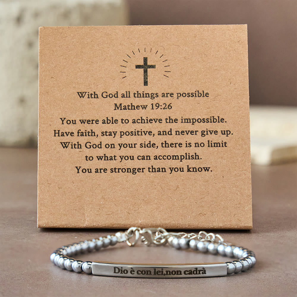 FREE Today: Matthew 19:26 & German Psalm 46:5 Bracelet with Gift Card: Quiet Reminder of Divine Presence - image 4