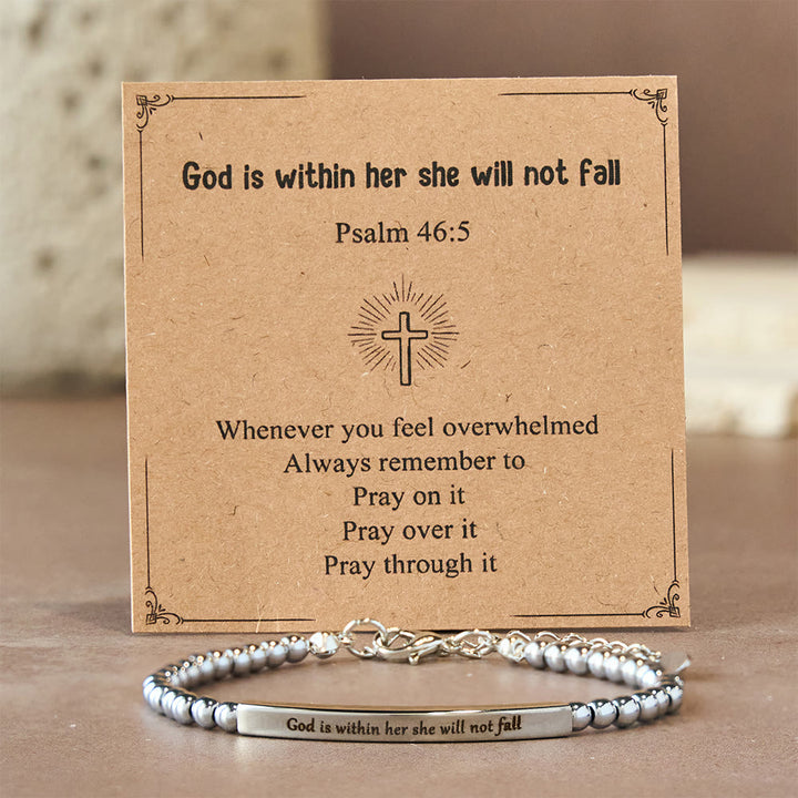 Christianartworkshop God Is First & Psalm 46:5  Bracelet: Steady Companion for Daily Routines - image 1