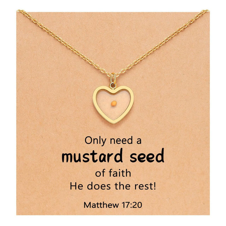 Christianartworkshop Matthew 17:20 Multi-Shaped Mustard Seed Pendant: Quiet Reminder of Faith’s Power - Love - image 1