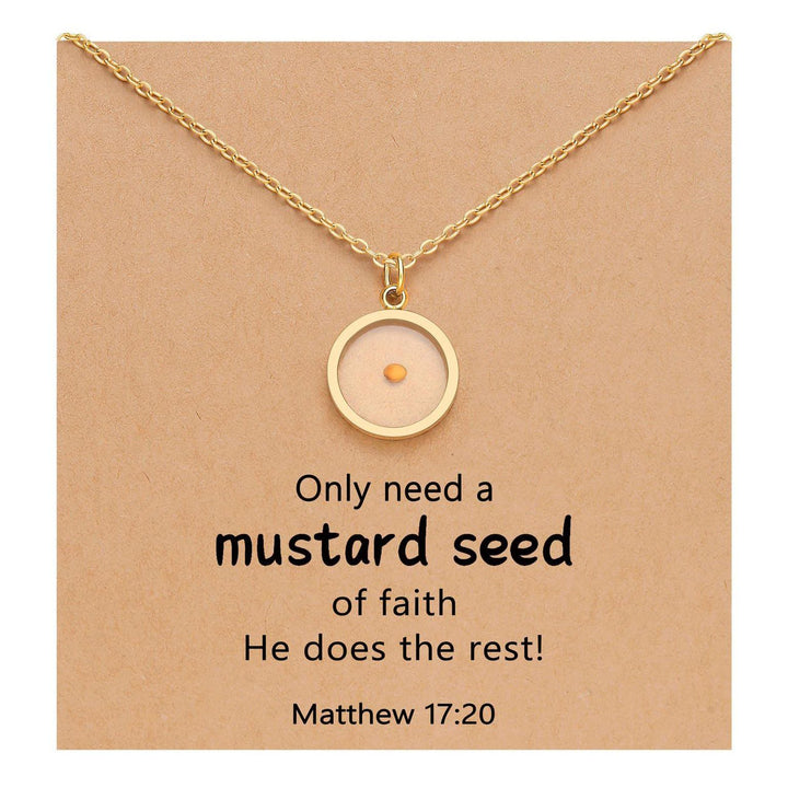 Christianartworkshop Matthew 17:20 Multi-Shaped Mustard Seed Pendant: Quiet Reminder of Faith’s Power - Circle - image 3