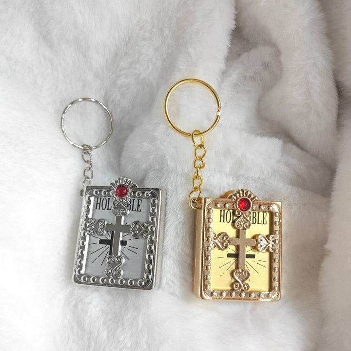 Christianartworkshop Bible-Shaped Cross Keychain: Steady Companion for Errand Days - image 9