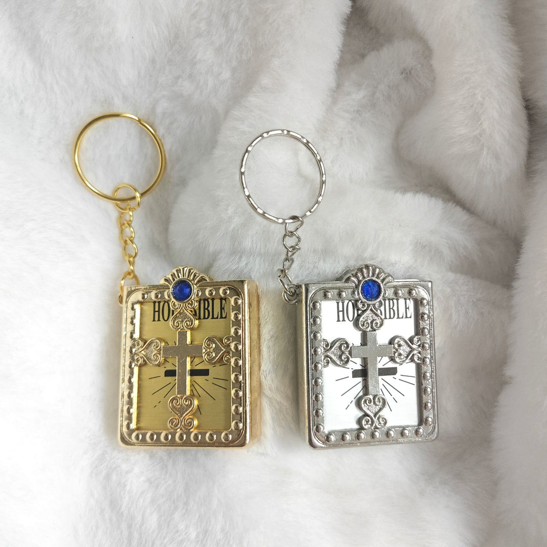Christianartworkshop Bible-Shaped Cross Keychain: Steady Companion for Errand Days - image 10