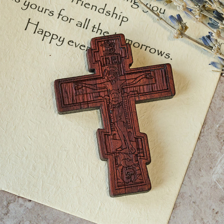 Christianartworkshop Earthy Crucifix Pocket Cross: Quiet Reminder of Sacrifice - image 2