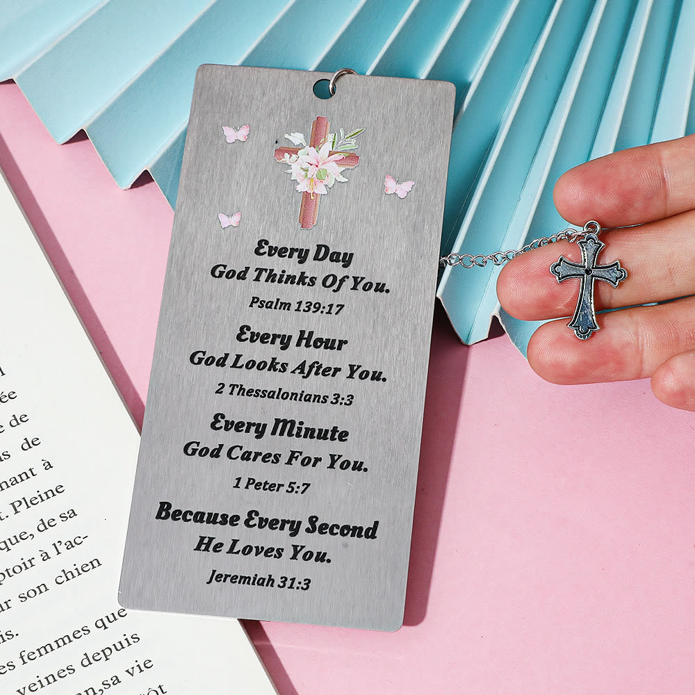 Christianartworkshop Scripture Bookmark & Cross Pendant: Soft Prompt of Peace & Grace - image 1