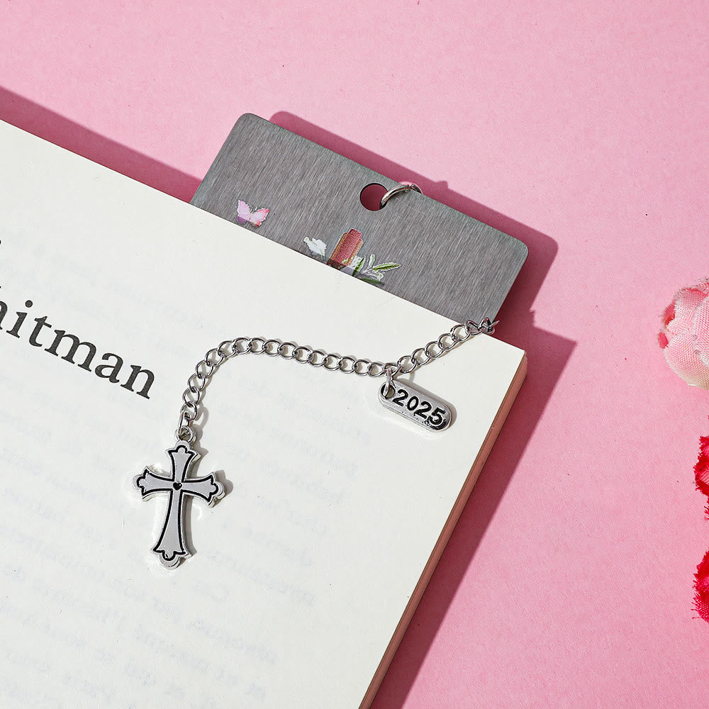 Christianartworkshop Scripture Bookmark & Cross Pendant: Soft Prompt of Peace & Grace - image 2