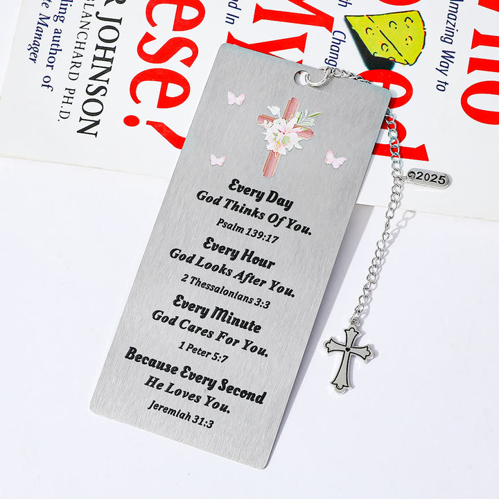 Christianartworkshop Scripture Bookmark & Cross Pendant: Soft Prompt of Peace & Grace - image 5