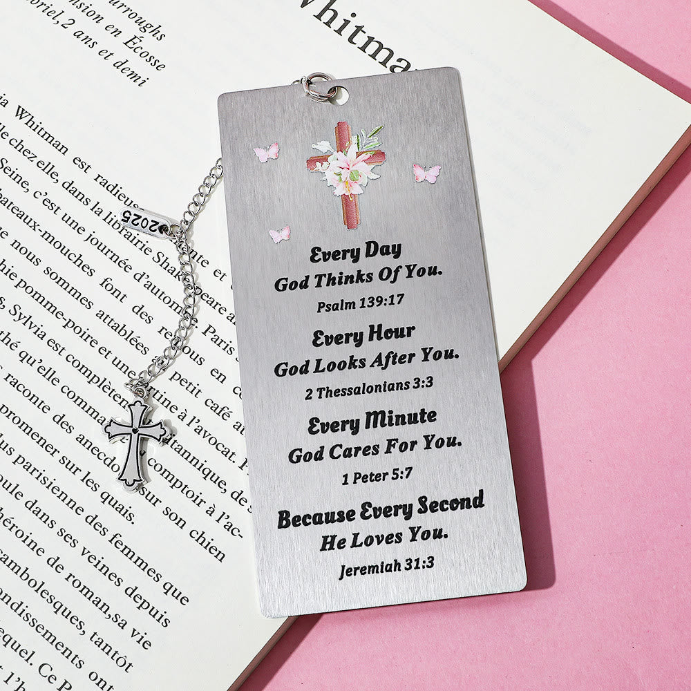 Christianartworkshop Scripture Bookmark & Cross Pendant: Soft Prompt of Peace & Grace - image 4