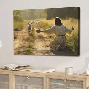 Christianartworkshop Serene Good Shepherd Wall Art Print: Warm Companion of Gentle Care - image 1