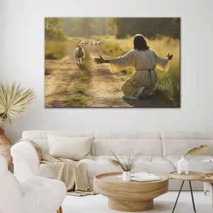 Christianartworkshop Serene Good Shepherd Wall Art Print: Warm Companion of Gentle Care - image 2