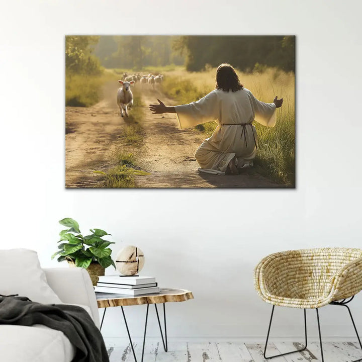 Christianartworkshop Serene Good Shepherd Wall Art Print: Warm Companion of Gentle Care - image 3