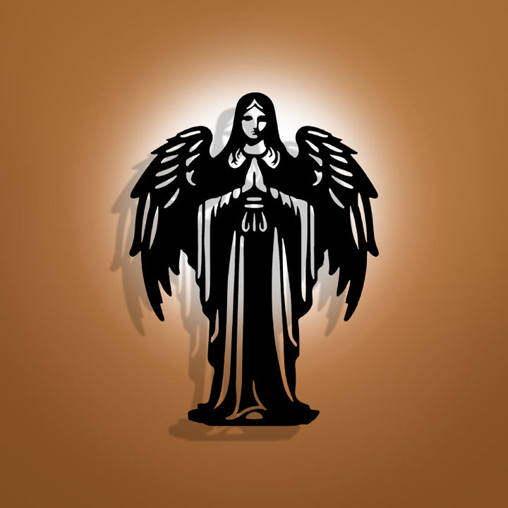 Christianartworkshop Winged Angel Metal Wall Decor: Quiet Reminder of Gentle Grace - 11.02''*15.16''/28cm*38.5cm - image 0